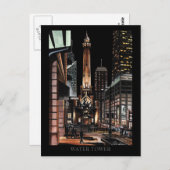 Chicago Water Tower Malerei Randsom Art Postkarte (Vorne/Hinten)