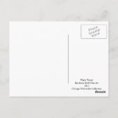 Chicago Water Tower Malerei Randsom Art Postkarte (Rückseite)