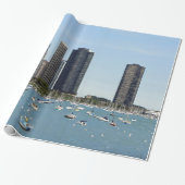 Chicago Waterfront Skyline Foto Geschenkpapier (Ungerollt)