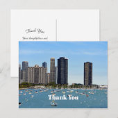 Chicago Waterfront Skyline Foto Vielen Dank Postkarte (Vorne/Hinten)
