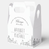 Chicago Wedding | City Skyline Geschenkschachtel (Geöffnet)