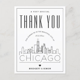Chicago Wedding | Danke, dass du gekommen bist! Po Postkarte