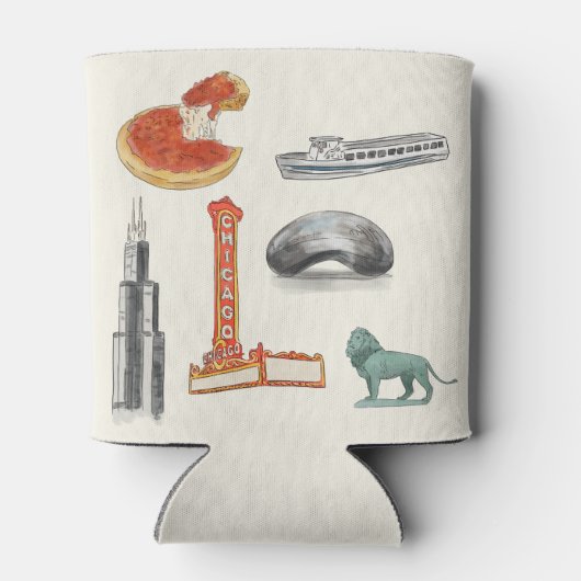 Chicago Wedding Dosenkühler (Rückseite)