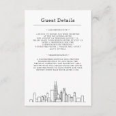Chicago Wedding | Gästebuch Begleitkarte (Vorderseite)