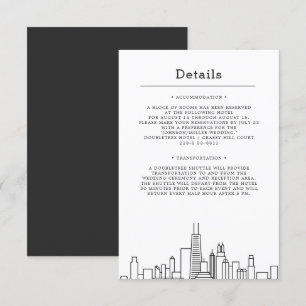 Chicago Wedding   Gästedaten Einladung