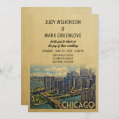 Chicago Wedding Invitation Illinois Einladung (Vorne/Hinten)