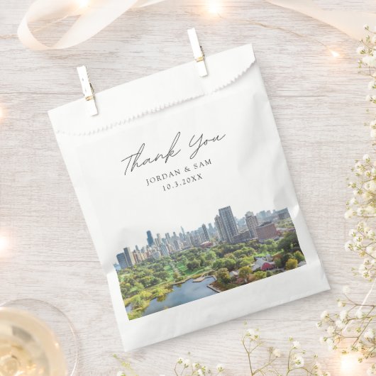 Chicago Wedding Personalisiert Foto Geschenktütchen (Ausgeschnitten)