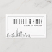 Chicago Wedding | Platzkarten vorne und hinten (Rückseite)