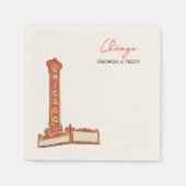 Chicago Wedding Serviette (Vorderseite)