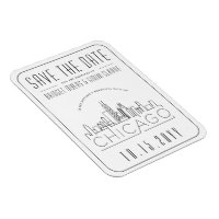 Chicago Wedding Stylized Skyline Save the Date