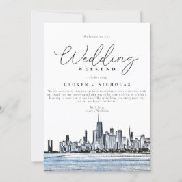 Chicago Wedding Weekend Begrüßungsreise Einladung