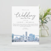 Chicago Wedding Weekend Begrüßungsreise Einladung (Stehend Vorderseite)