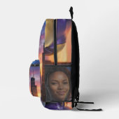 CHICAGO - WEIBLICHER SUPERHELD BEDRUCKTER RUCKSACK (Rechts)