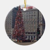 Chicago-Weihnachten in Kongress-Hotel 1963 Keramikornament (Vorne)
