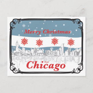 Chicago-Weihnachtskarte Feiertagspostkarte
