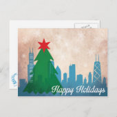 CHICAGO-Weihnachtskarte Feiertagspostkarte (Vorne/Hinten)