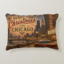 Chicago Weihnachtskulisse Holiday Comfort Dekokissen