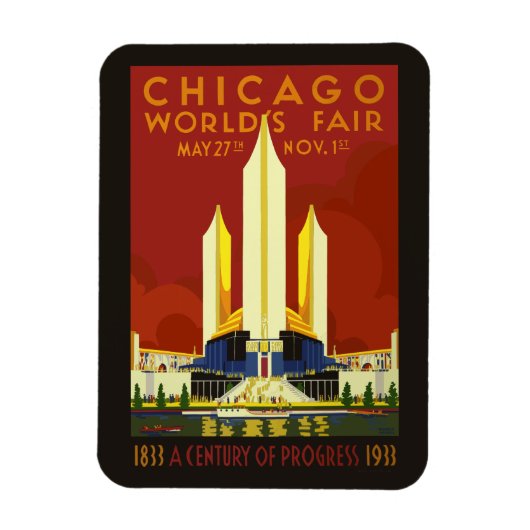 Chicago-Weltausstellung 1933 Magnet (Vertikal)