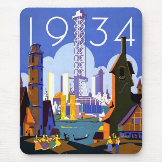 Chicago-Weltausstellung 1934 Mousepad (Vorne)