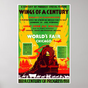 Chicago-Weltmesse 1934 durch Zug Poster
