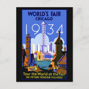 Chicago Weltmesse 1934 Postkarte