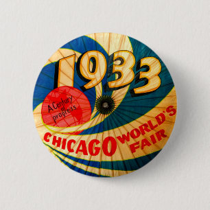 Chicago-Weltmesse-Andenken-Sonnenschirm 1933 Button