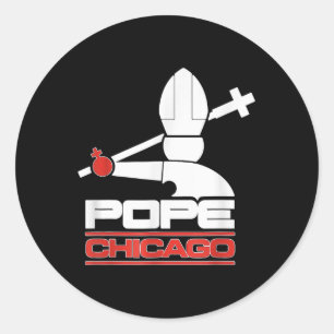 Chicago White Cassox Pope Leo T - Shirt.png Runder Aufkleber