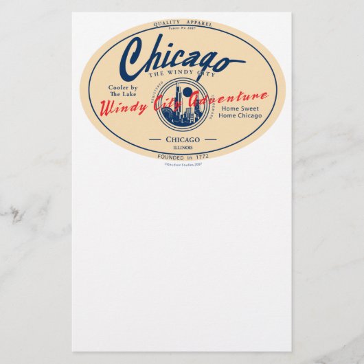 Chicago Windy City Briefpapier (Vorderseite)