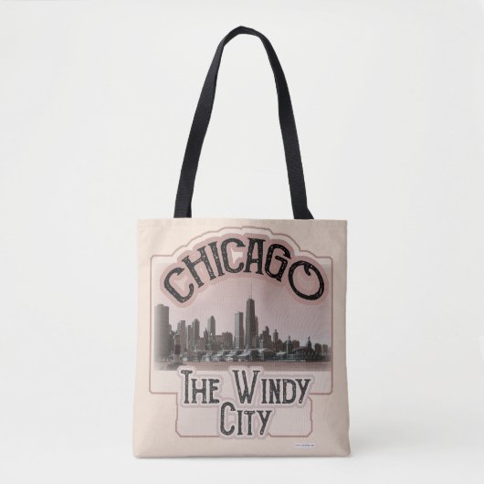 Chicago Windy City Design Epic Tourist Logo Tasche (Vorderseite)