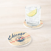 Chicago Windy City Getränkeuntersetzer (Seite)