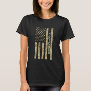 Chicago Windy City Illinois Wüsten-Tarnung abgenut T-Shirt