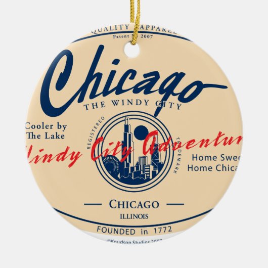 Chicago Windy City Keramik Ornament (Vorne)