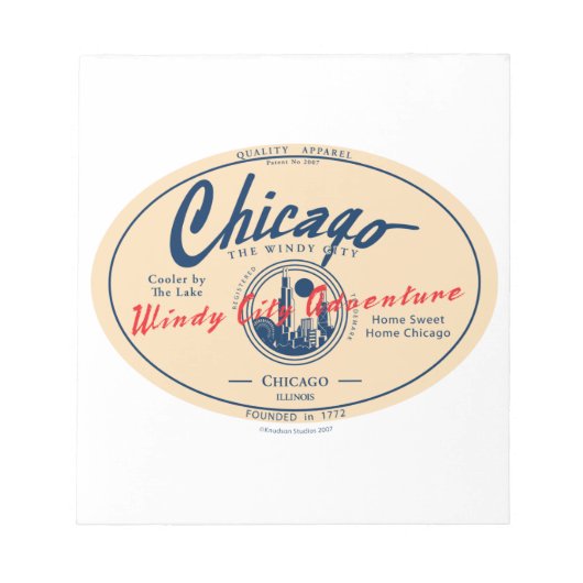 Chicago Windy City Notizblock (Vorderseite)
