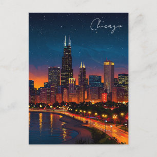 Chicago Windy City Postcard Postkarte