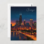 Chicago Windy City Postcard Postkarte (Vorne/Hinten)