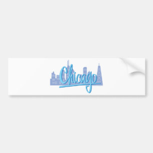 Chicago Windy City Skyline Autoaufkleber