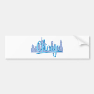 Chicago Windy City Skyline Autoaufkleber