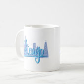 Chicago Windy City Skyline Kaffeetasse (Vorderseite Links)