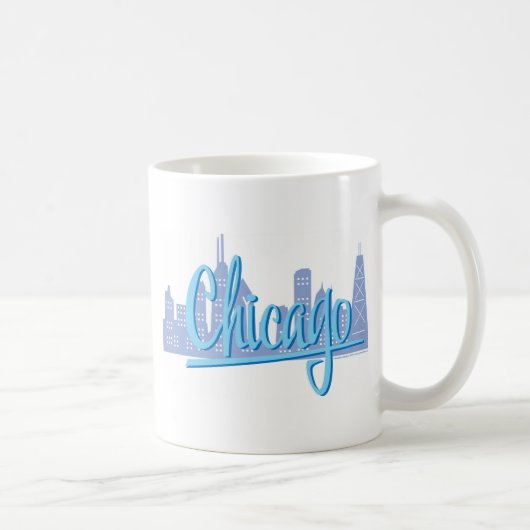 Chicago Windy City Skyline Kaffeetasse (Rechts)