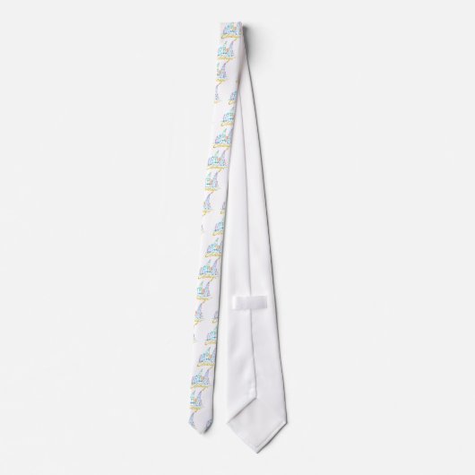 Chicago Windy City Skyline Krawatte (Rückseite)