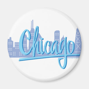 Chicago Windy City Skyline Magnet
