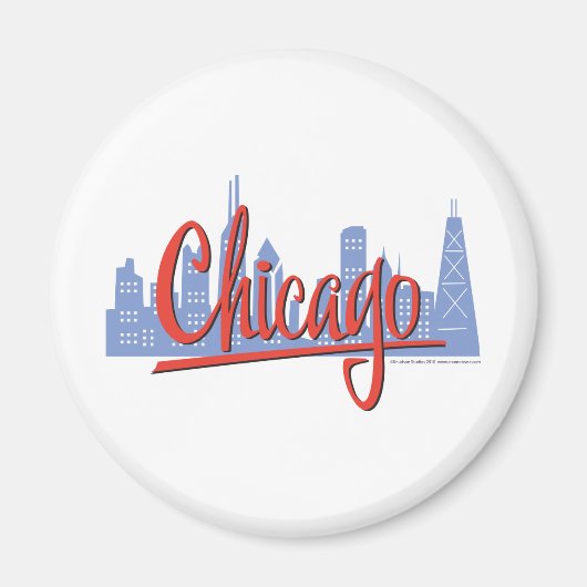 Chicago Windy City Skyline Magnet (Vorne)