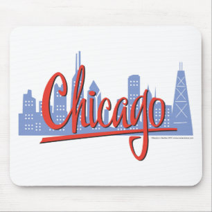 Chicago Windy City Skyline Mousepad