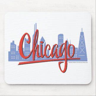 Chicago Windy City Skyline Mousepad