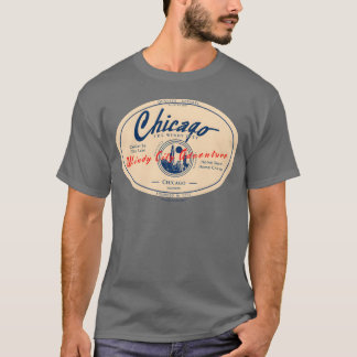 Chicago Windy City Skyline Retro-Abzeichen Freund T-Shirt
