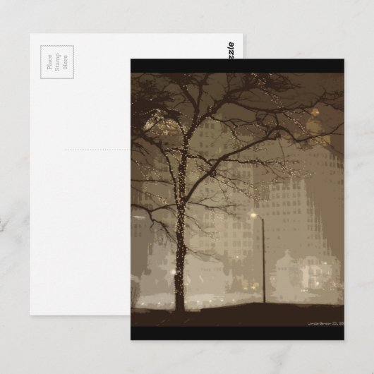 Chicago Winter Postkarte (Vorne/Hinten)
