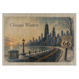 Chicago-Winter-Route-66-Küchenstil Schneidebrett