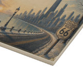 Chicago-Winter-Route-66-Küchenstil Schneidebrett (Ecke)