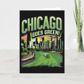 Chicago wird grün am St. Patrick's Day Karte