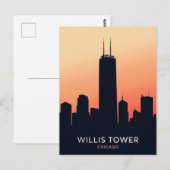 Chicago-Wolkenkratzer Postkarte (Vorne/Hinten)